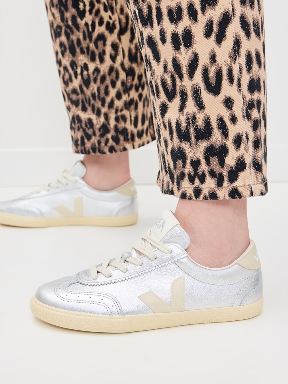 New Veja Volley O.T. Leather Sneakers Silver